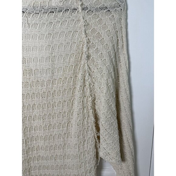 Free People cream Thien’s Hacci dolman sleeve winter casual sweater Medium - Picture 8 of 15
